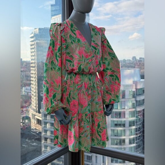 🆕 LILLY PULITZER 🧿 NWT Taviana Stretch Dress, Coming in Hot Blue Horizon, Sz 4 - Picture 6 of 13